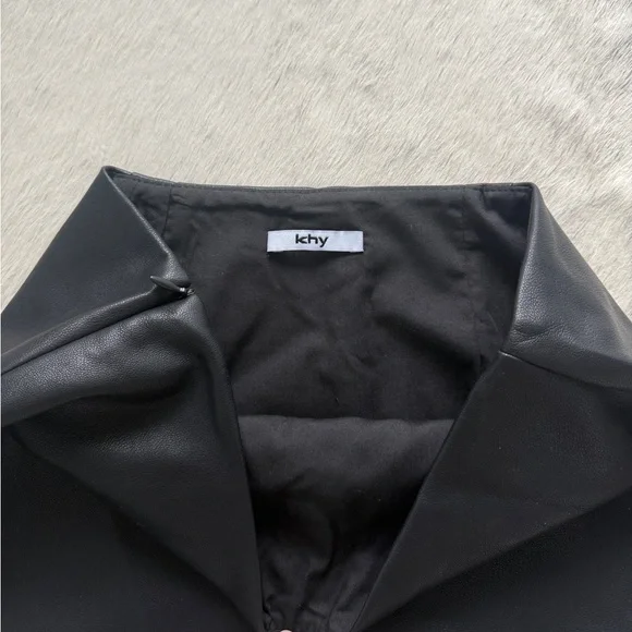 Black leather micro mini skirt - Picture 3 of 3